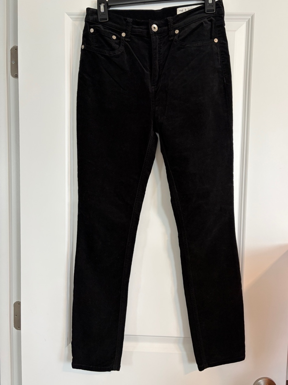 rag & bone High-Rise Ankle Skinny Velvet Pants Size 26